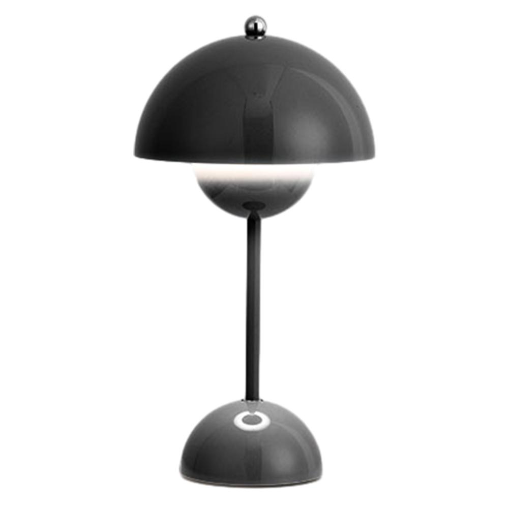 

Светодиодная настольная лампа-гриб с аккумулятором для чтения книг, настольная лампа в форме полукруга в скандинавском стиле, современная художественная настольная лампа, прикроватная лампа для спальни чёрный