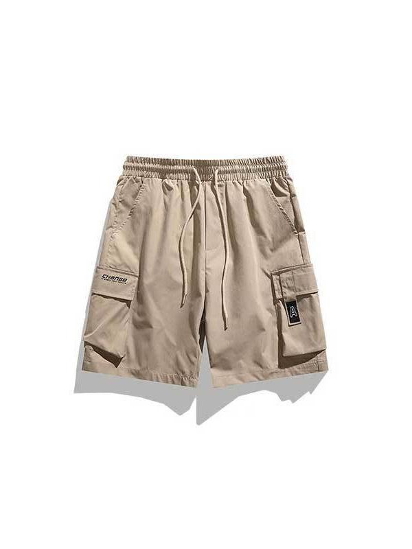 

Мужские летние модные шорты в стиле американского бренда с несколькими карманами для повседневной работы - Свободный крой, для занятий спортом на открытом воздухе, Прямая штанина, Дизайн 5 карманов. L