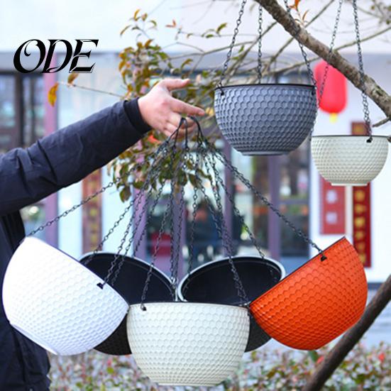 Hanging Pot Flower Basket Imitation Honeycomb Self Water Absorption Plant Hanger Waterproof Outdoor Resin for Garden