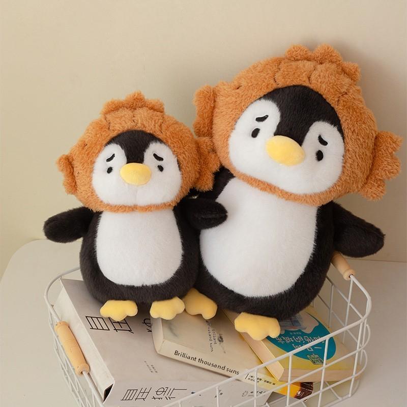 Plush Penguin Hat Toy With Soft Short Plush For Kids Play And Comfort