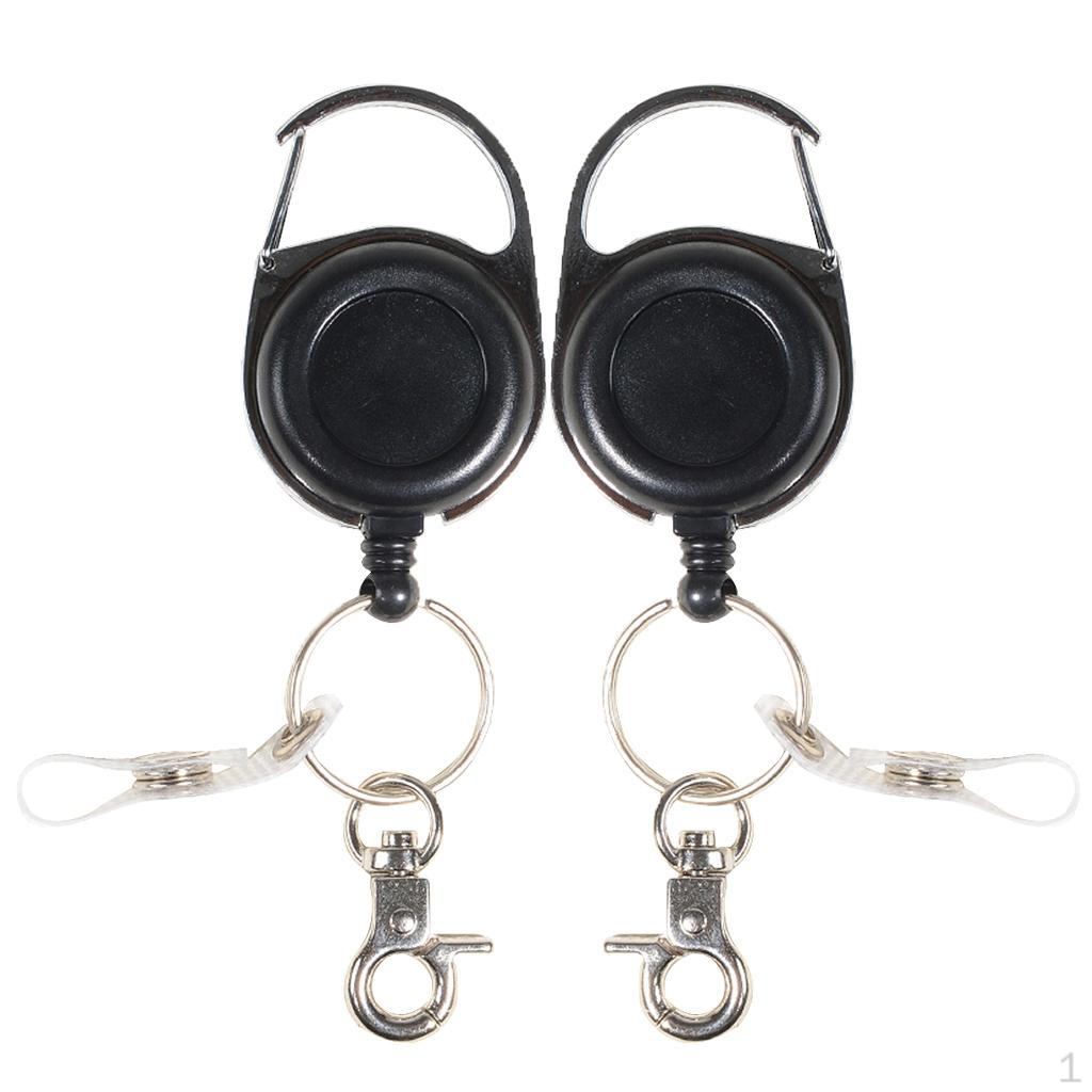 

2 шт. самозатягивающийся ID/брелок с выдвижным нейлоновым шнуром