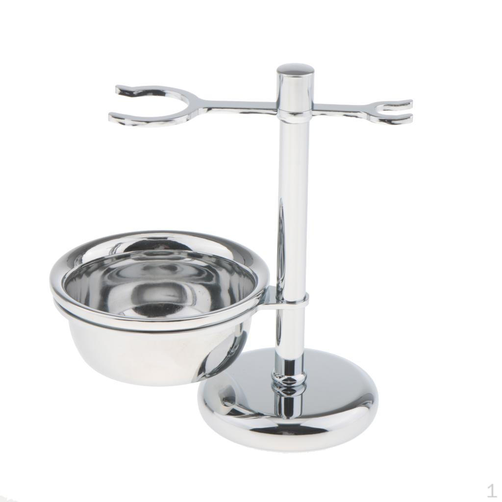 

Professional Zinc Alloy Shaving Brush Shaver Stand Holder with Bowl mug and cup Set for Men