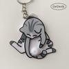 Cute Spinning Cat Keychain with Peanuts