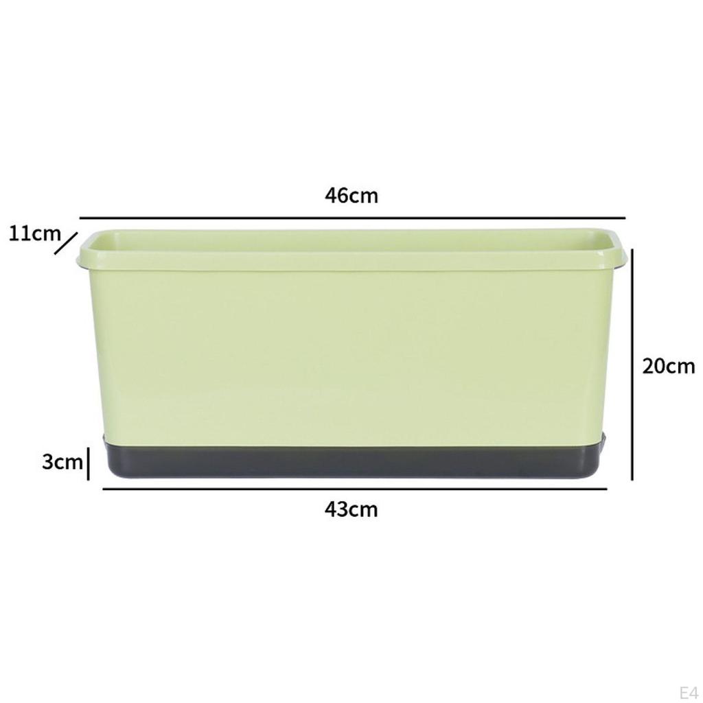 2 Pieces Flower Pot Set with Self Watering Feature and Drainage for Indoor Outdoor