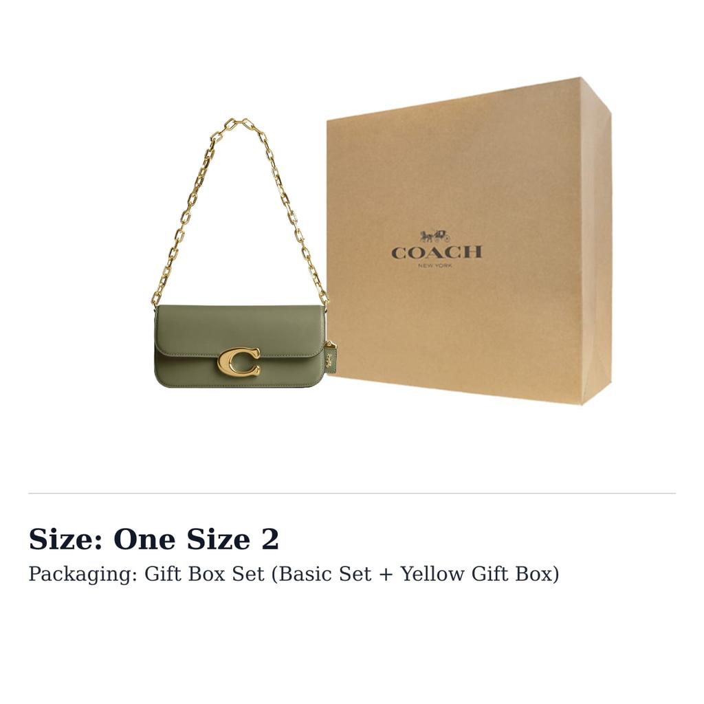 Coach IDOL Calfskin Portable Crossbody Bag, Shoulder Bag Medium Women's Moss CP120-B4MX