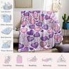 Pastel Heart Bubble Flannel Blanket Warm Soft Halloween Christmas Couch Warm Cozy Decorative Decor Gift for All Season