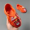 2025 Children's Cartoon Bear Sandals: Fashionable Indoor/Outdoor Solid Color Hole Shoes with Cute Bear Accessories