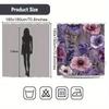 Lavender Anemone Shower Curtain - Soft Design, Washable, 70.8x70.8 Inches, Light Purple & Pink, Lightweight