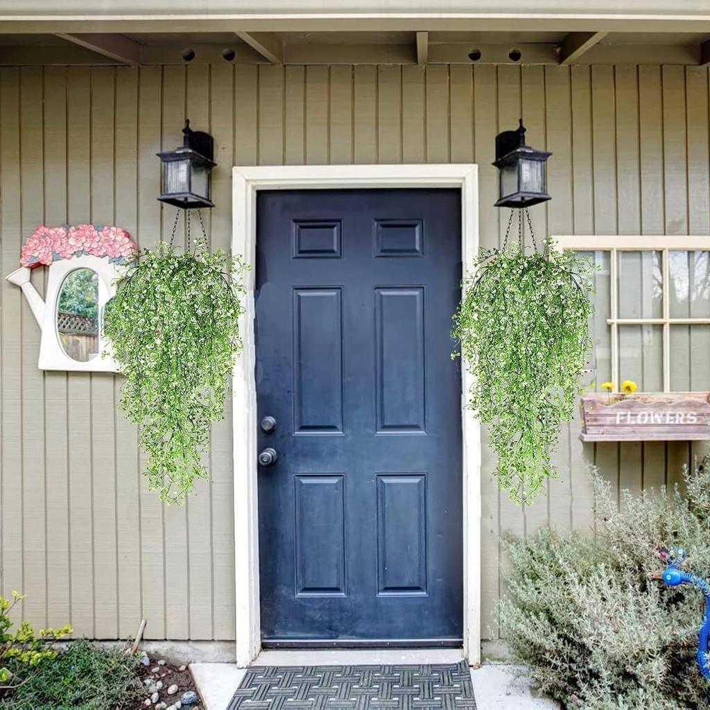 1/2Pcs Artificial Plant Vine Fake Leaf Plant Hanging DIY Basket Ornament for Home Room Decor Garden Wedding Decoration Outdoor