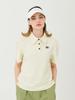 Do You Know Mc Wide Collar Cream Yellow Short Sleeve T-Shirt