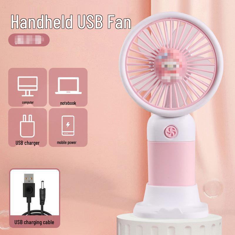 Creative Portable Mobile Phone Holder & Mini Fan with Flower & Animal Designs
