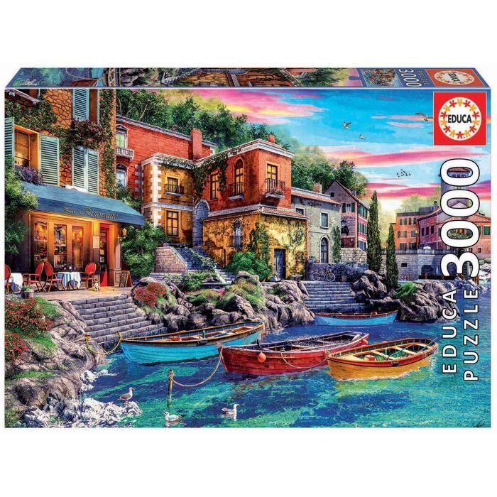 Puzzle 3000 pièces - EDUCA - Coucher du soleil à Côme - Adulte - 120 x 85 cm