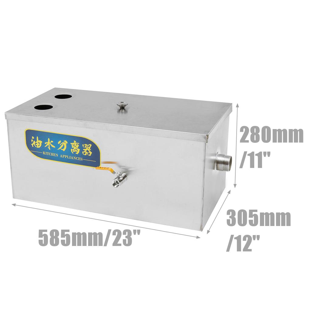 5000ml Stor Fettutskiller Rustfritt Stål Oppsamler Fortykket for Restaurantkjøkken Avløpsvann