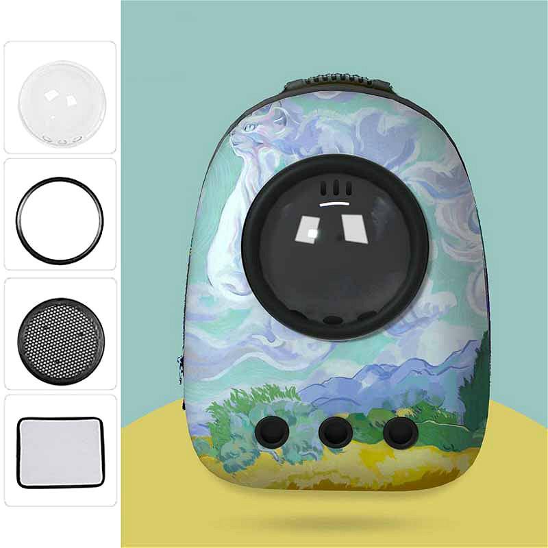 Cat Backpack Cat Carrier Fat Cat Bag Breathable Transport Travel Bag Dog Space Capsule Pet Capsule Astronaut Backpack For Pets