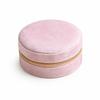 Velvet Travel Jewelry Case Round Mini Portable Jewelry Storage Ring Jewelry Box  Storage Use