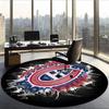 Montreal Canadiens (5) Round Office Rug Decorative Floor Rug for Office Bedroom Living Room and Home Space