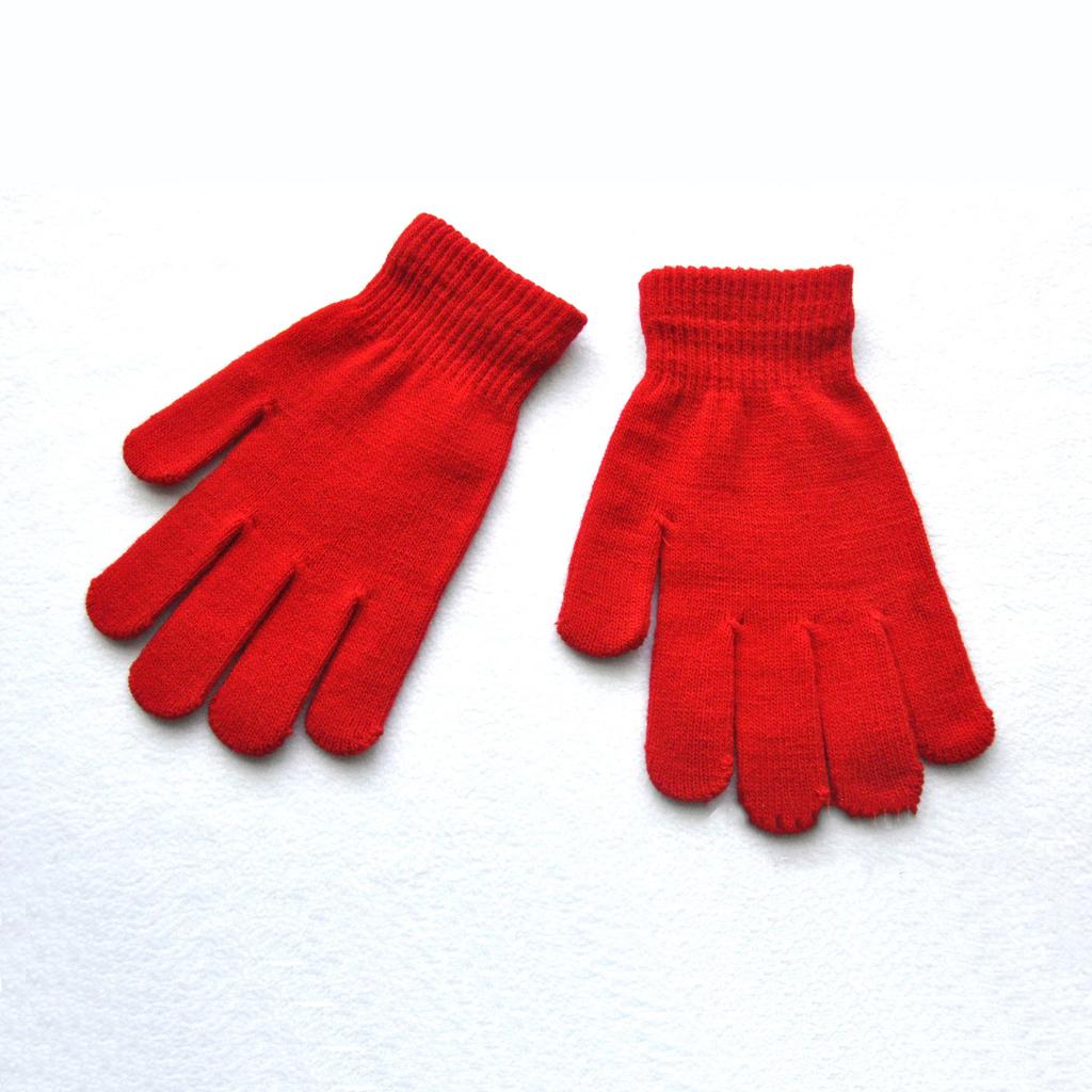 Children Knitted Gloves For 12-15Y Baby Students Winter New Solid Warm Full Finger Mittens Outdoor Kids Cycling Skiing Gloves