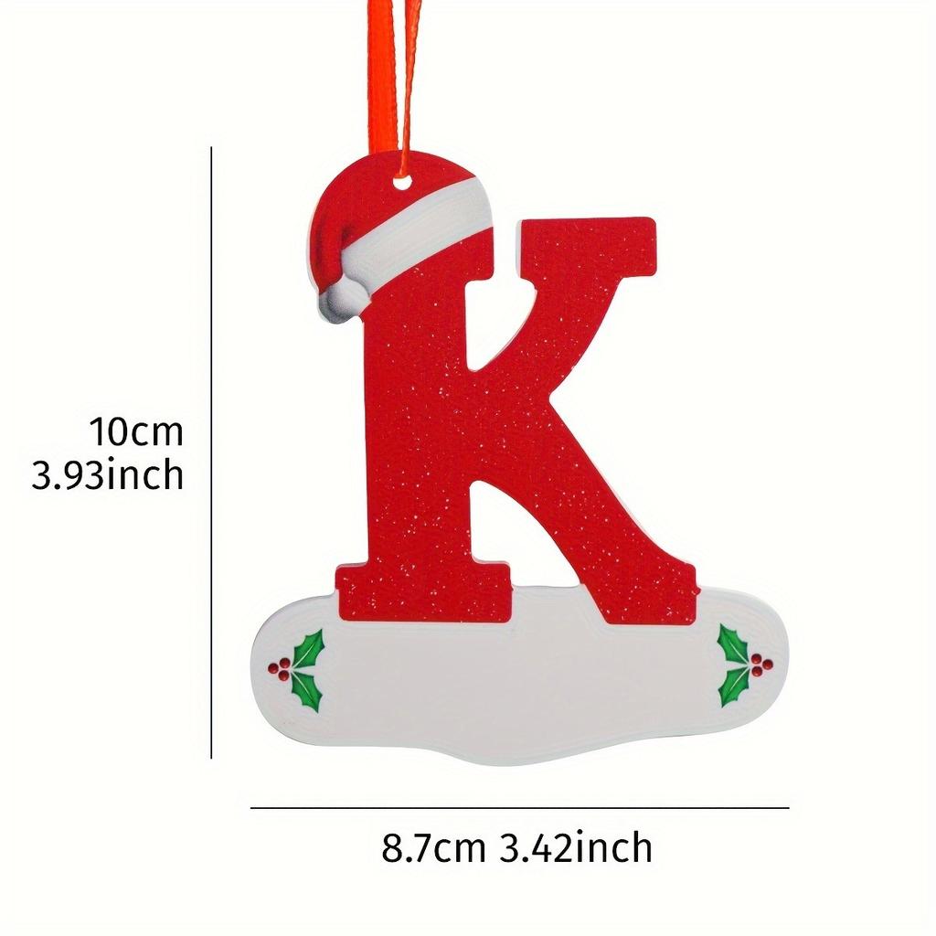 26 English Letters Christmas Decoration Pendant Christmas Tree Ornaments for Home Decor Navidad New Year 2026 Decor Accessories