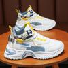 Men's Sports Sneaker Fashion Lace-up Color Matching Platform Shoes Street Culture Walking Shoes For Men High Top Casual Sneakers