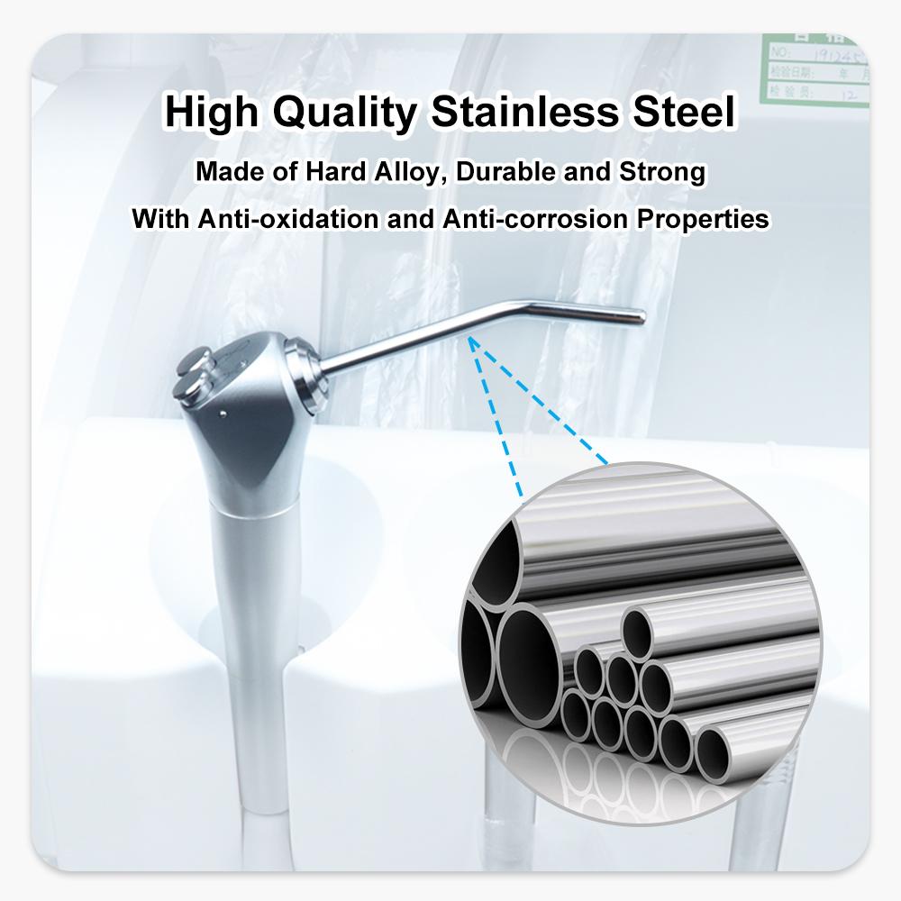 10Pcs Dental Spray Nozzles Tips Stainless Steel 3 Way Air Water Syringe Spray Nozzles Tubes