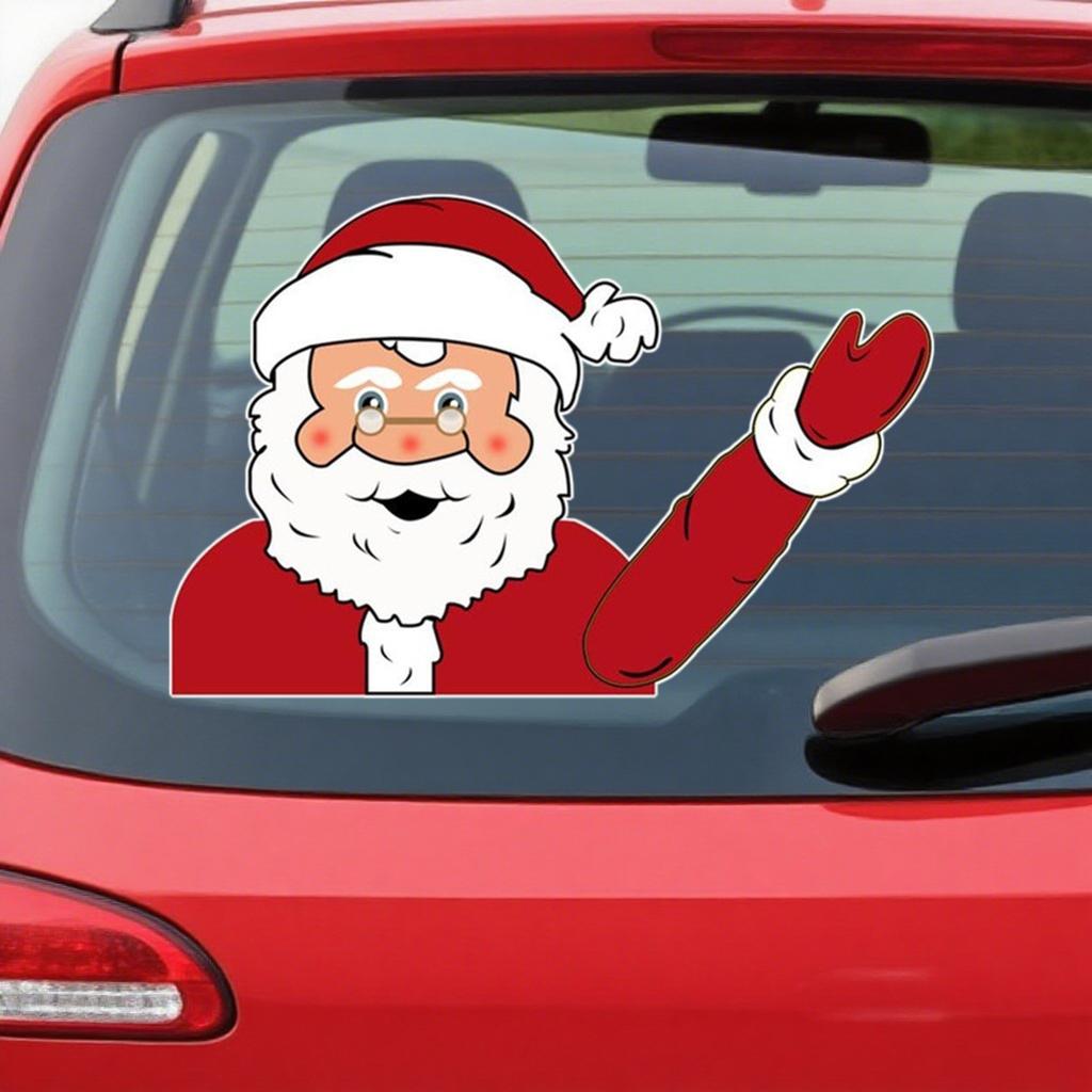 Christmas Car Sticker Wiper Sticker Creative Father Christmas Wiper Stickers Father Christmas, Car Rear Window Sticker