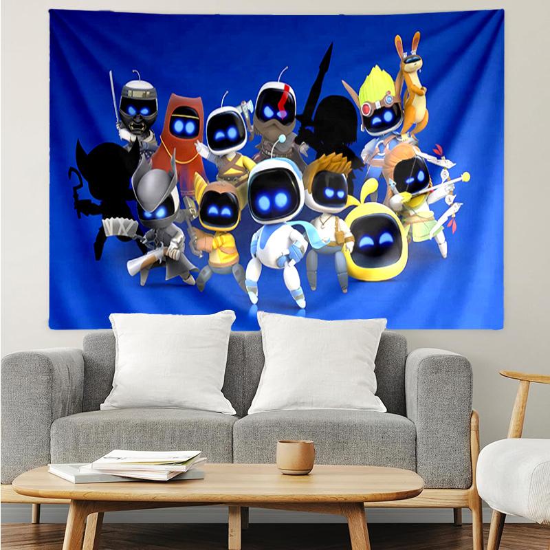 Astro Bot2 Tapestry for Bedroom Aesthetic Classroom Tapestries Wall Hanging for Living Room Dorm Office,Ideal Creative Gift