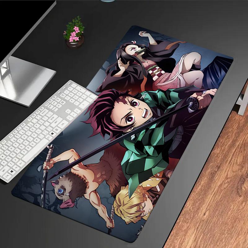 Demon Anime Group Mouse Pad, Rubber Base, Mouse Pad for Gamers and Office Use, Gaming Desk , Easy To Clean Mat Christmas fan gifts