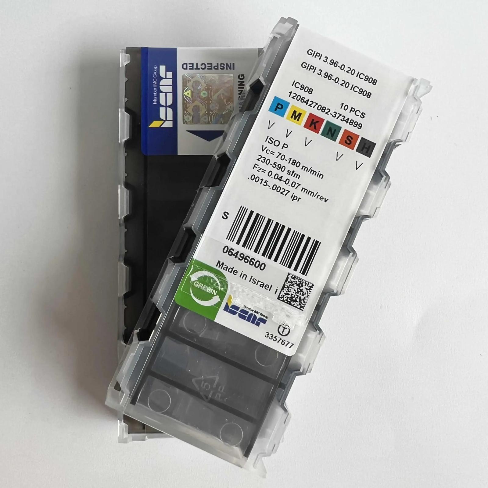 

ISCAR / GIPI3.96-0.20 IC908 /Industrial indexable carbide inserts 10 Pcs