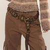 Western Cowboy Pu Leather Belt With Metal Buckle For Men And Women Casual Wear