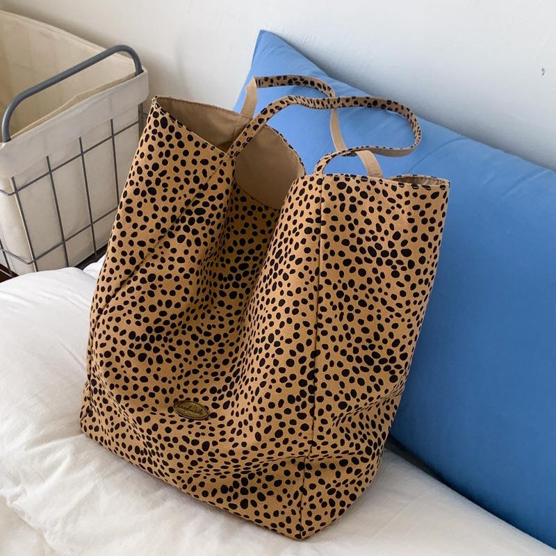 Simple and versatile shoulder canvas bag for college students in class Women's 2025 summer new large-capacity double-sided tote bag