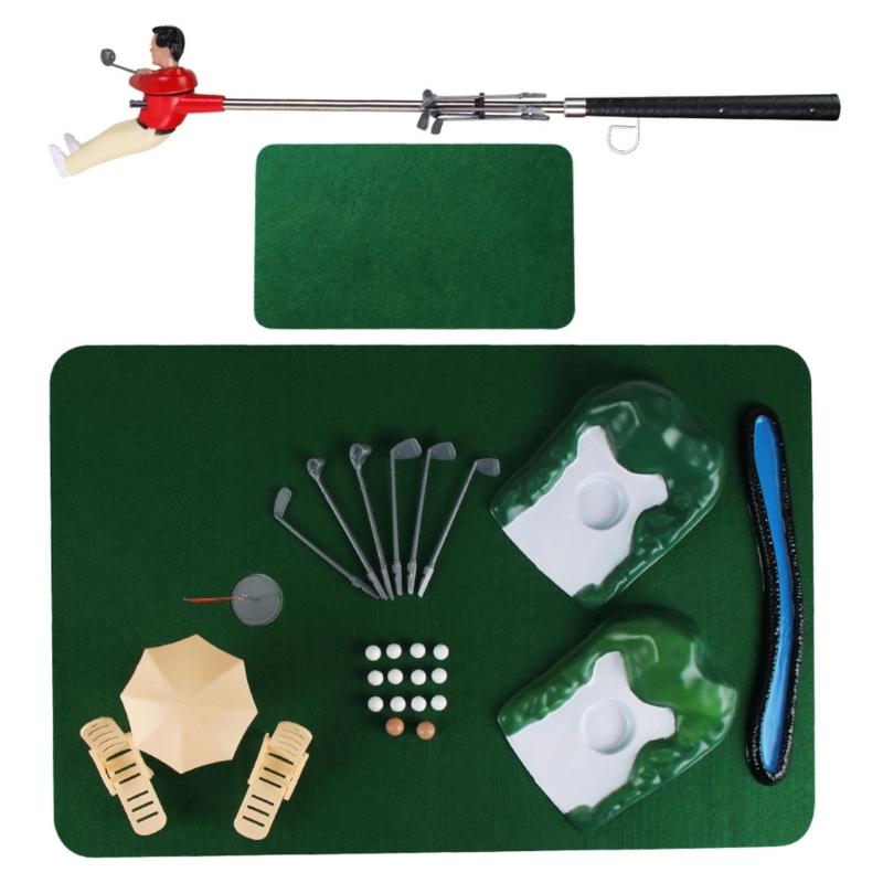 Golf Training Aids Golf Gifts Office Home Indoor Golf Putting Mat Golf Game Set
