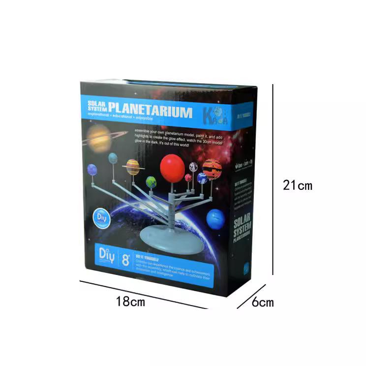 1154 Solar System Model: Children's Nine-Planet Celestial Movement DIY Toy