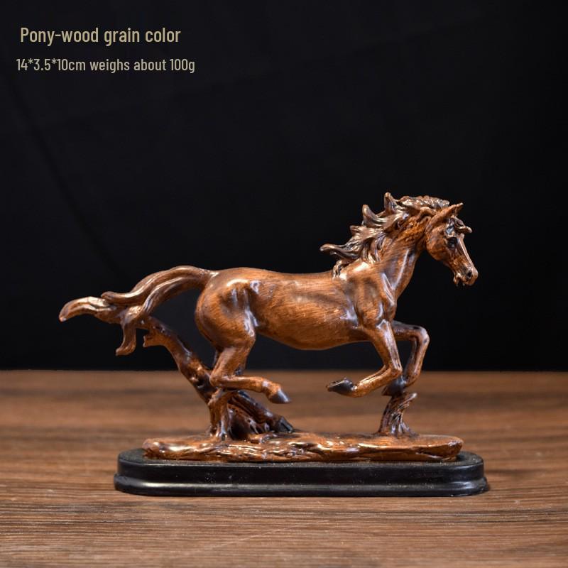 Year of the Horse Little Pony Statue: Home Décor Ornament for Living Room and Wine Cabinet