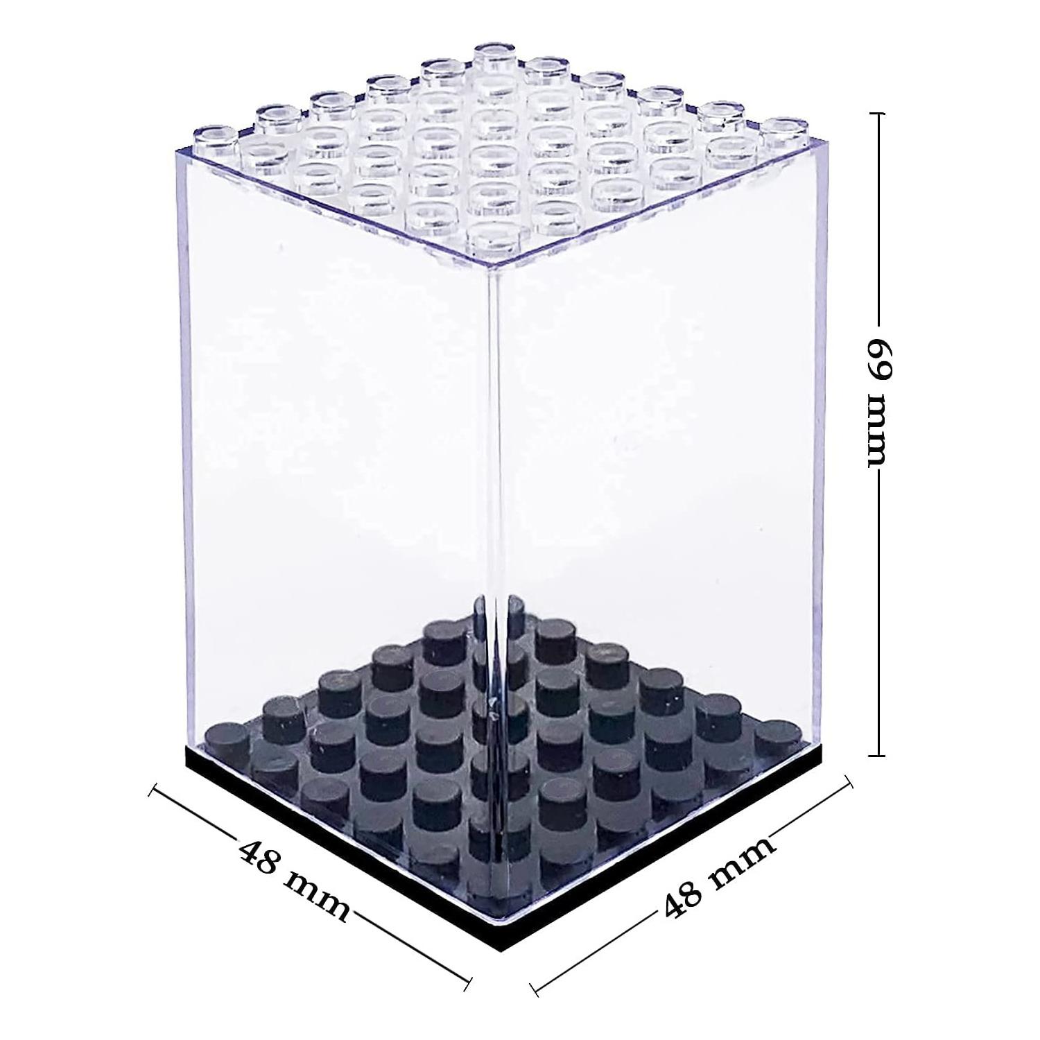 Acrylic Display Case Compatible for Lego Minifigure, Building Block Toy Model, Dustproof Display Case,Action Figure Toys Storage