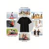 Men's Oversized Black Graphic Tee with LA Los Angeles Back Print, Short Sleeve Crew Neck Soft Cotton Streetwear for Casual Daily Wear