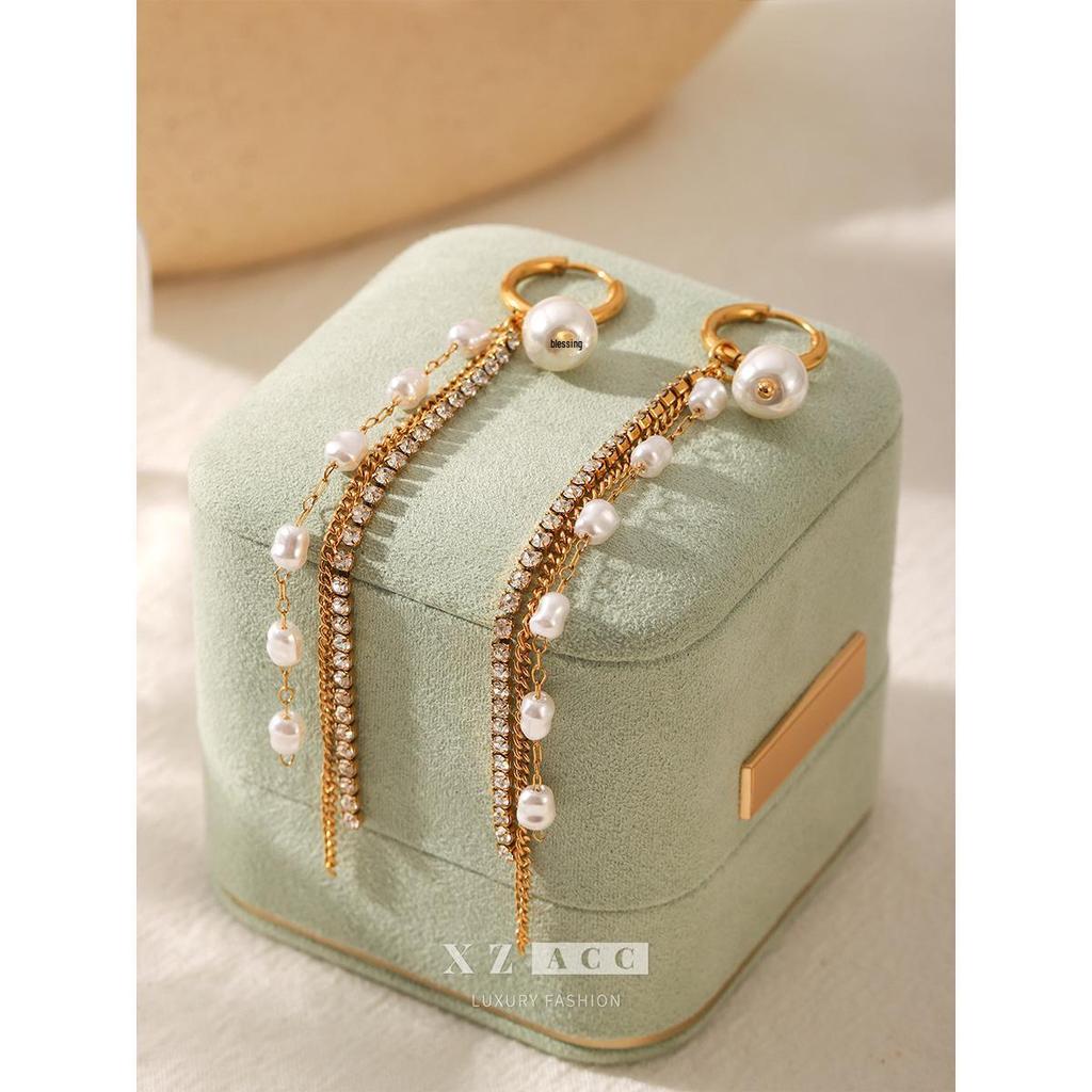 French Retro Pearl Tassel Earrings - Luxury, High-End, Versatile Women's Fashion