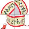 Wooden Drum Set with Shoulder Strap and Drumstick Double Sided Kids Drum Toy