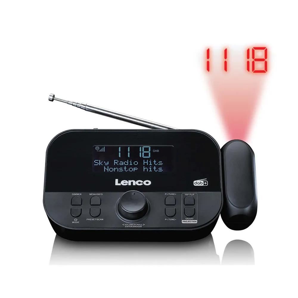 Lenco CR-615 DAB+ Projektionswecker - Digitales Uhrenradio mit DAB+ und PLL FM - 30 Senderspeicher - zwei Weckzeiten - 180-Grad-Projektor - 3,5mm Anschluss - schwarz - Bild 6
