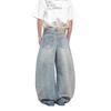 American High Street Washed Cat Beard Wide-leg Scimitar Jeans Men's and Women's Street Trendy Brand Versatile Casual Loose Sickle Pants