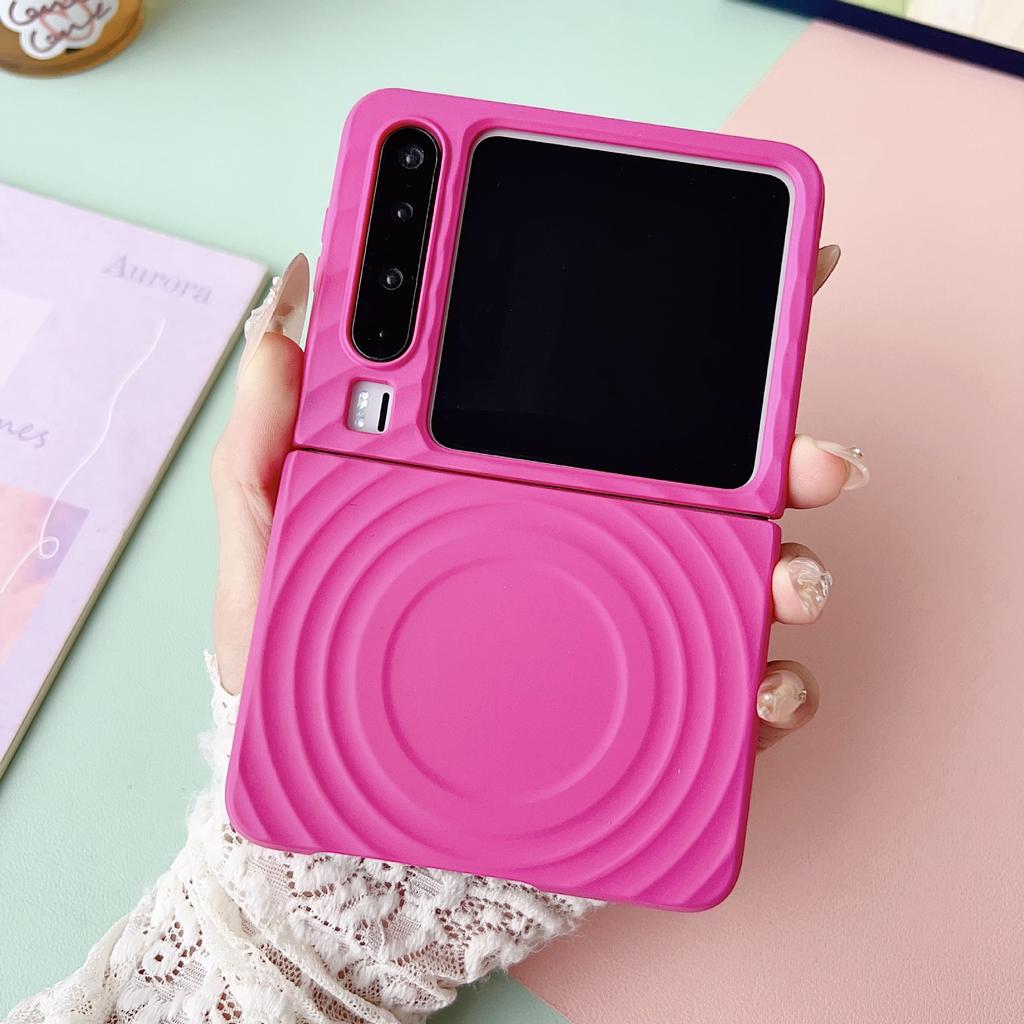 Applicable to Huawei purax mobile phone case magnetic ripple pattern simple solid color novaflip new pc anti-drop hard case