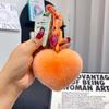 7cm Natural Fur Heart Ball Charm Keychain Women Girl Creative Soft Bag Pendant Cute Plush Toys Keychain Valentines Day Gifts