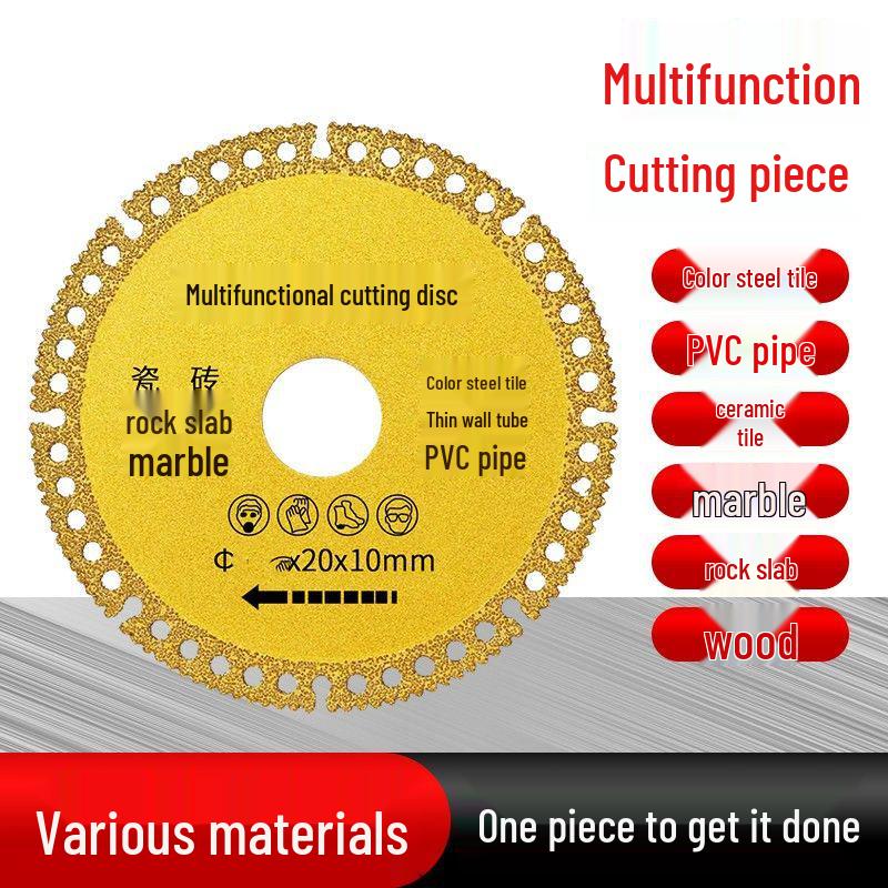 Multifunctional Angle Grinder Disc for Cutting Composite Sheet, Color Steel Tile, PVC, Wood, and Rock Slab