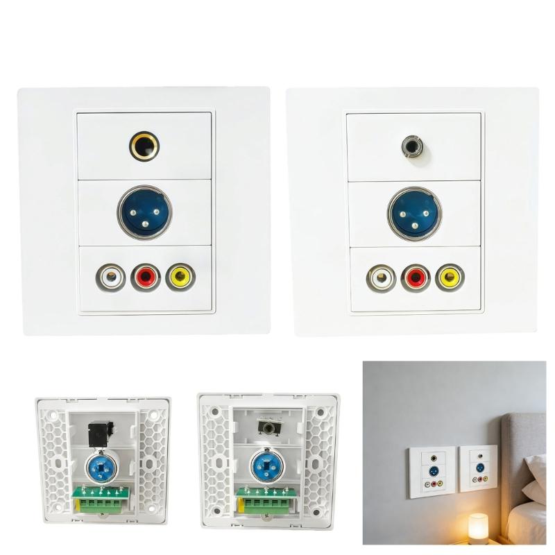 86 Type Modular Panel with Customizable Module Wall Plate Suitable for Multimedia Interfaces ABS Texture Embedded Frame