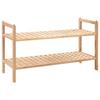 Vidaxl Walnut Wood Shoe Rack, 69 X 26 X 40 Cm