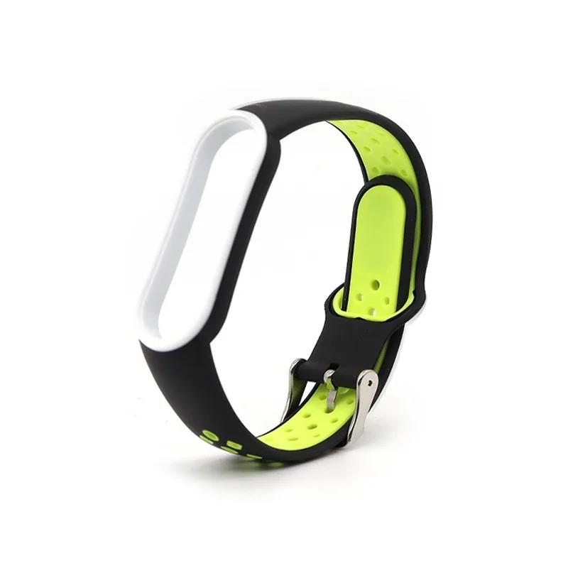 For Xiaomi Mi Band 5 4 3 6 Strap Double Color Silicone Wristband Bracelet Replacement For Xiaomi Band 4 MiBand 3 5 6 Band Straps