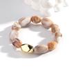 New Acrylic Irregular Geometric Beads Elastic Bracelets for Women Boho Resin Multicolor Beaded Bangle Handmade Jewelry Gifts