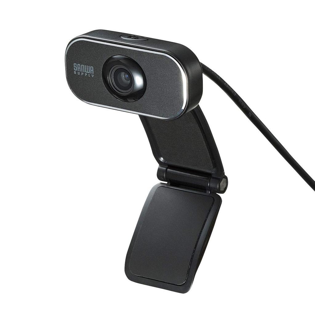 Sanwa Supply 2MP Full HD Webcam with Microphone and Skype Compatible Built-in (CMS-V41BK)