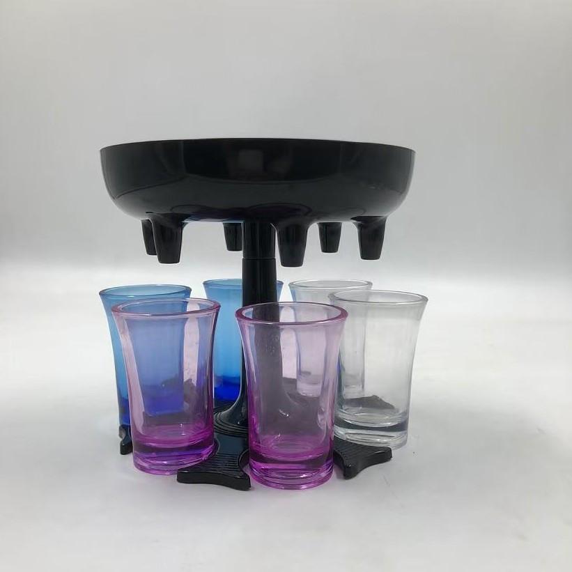 1pc Manual Push- Beverage Dispenser with Stand - No Required Wine & Beer Server for Parties,Weddings, Bars - Washable Drink Dispenser (No Assembly)