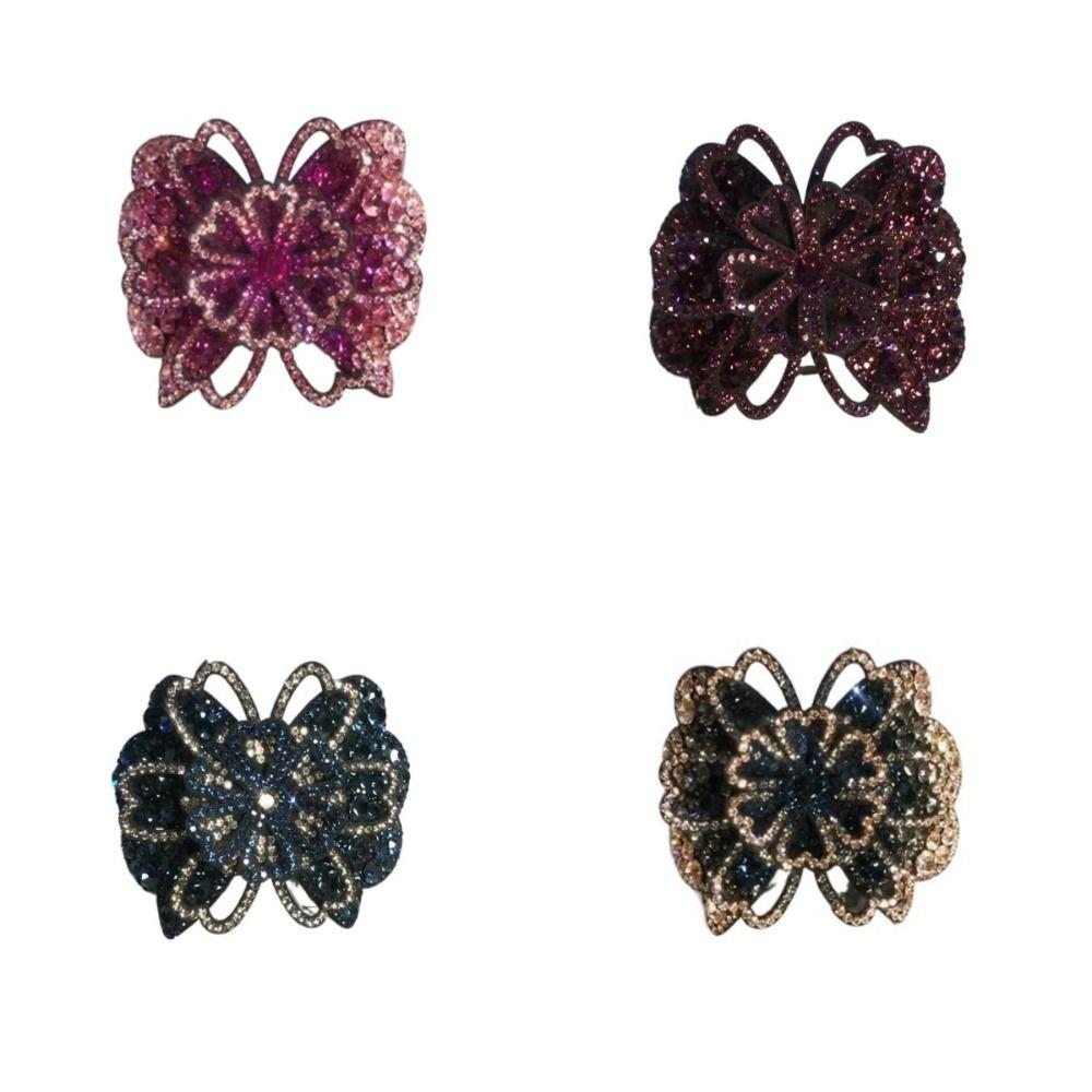 Mote Vårbøyler Elegant Blomst Hårklemme Hårtilbehør Spenner Pannebånd Krystall Hårnål