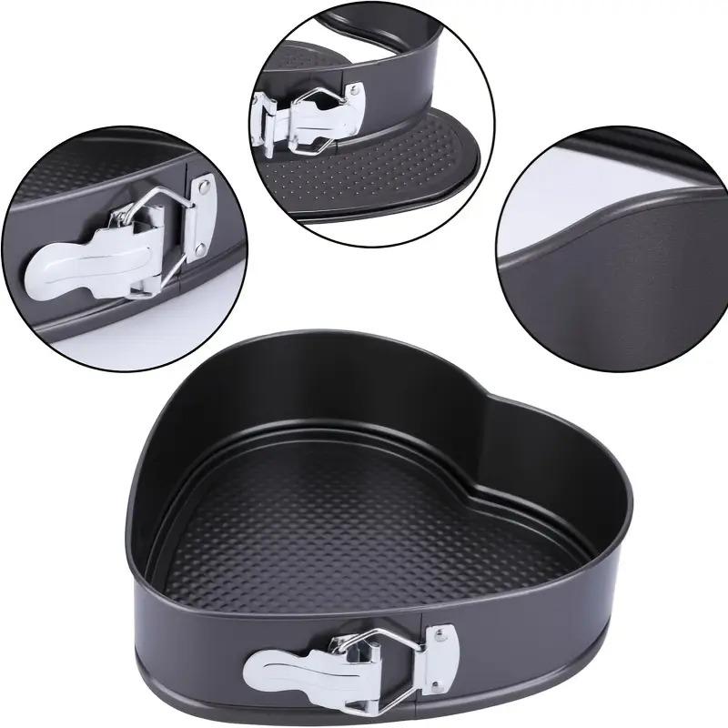 Premium Non-Stick Steel Baking Pan with Adjustable Bottom Lock for Mousse Cakes Desserts and Pastries Oven-Safe Cake Mold